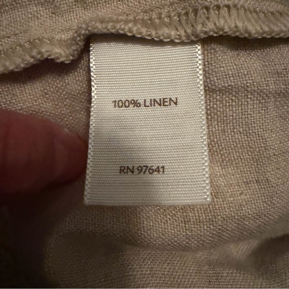J. Jill 100% Linen Pull-On Shorts Beige/Cream Size 1X - Picture 6 of 6